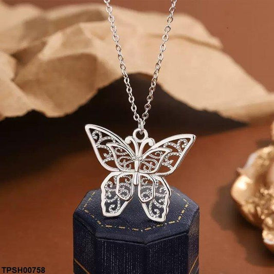 TPSH00758 KYC Butterfly Drop Pendant With Chain - TPSH
