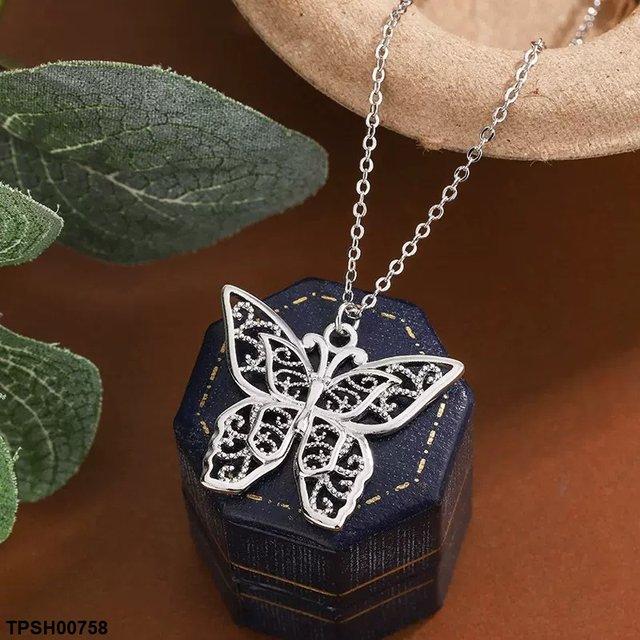 TPSH00758 KYC Butterfly Drop Pendant With Chain - TPSH