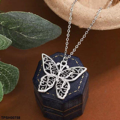 TPSH00758 KYC Butterfly Drop Pendant With Chain - TPSH