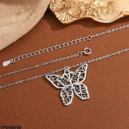 TPSH00758 KYC Butterfly Drop Pendant With Chain - TPSH