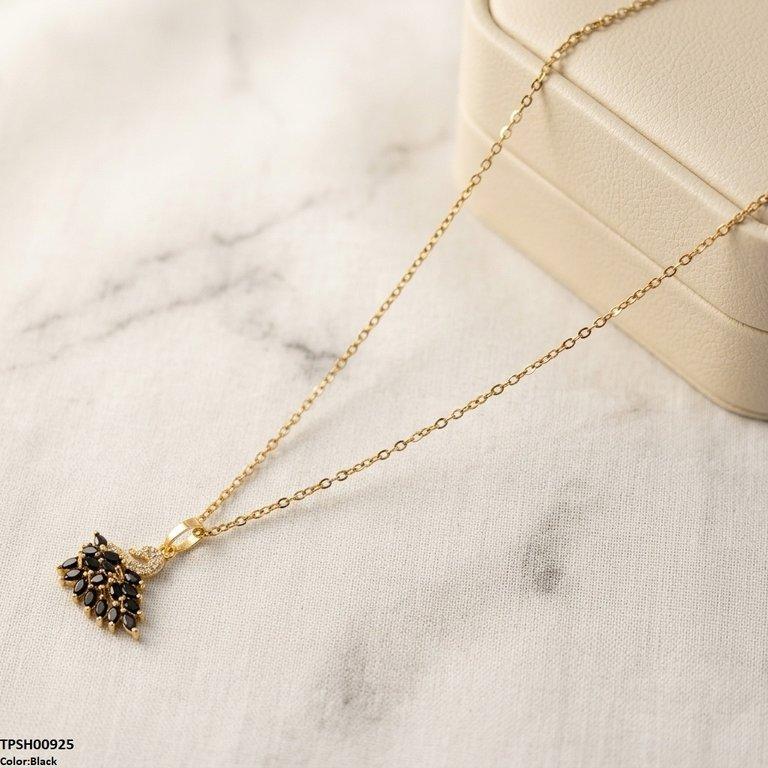 TPSH00925 BHS Duck Stainless Steal Zircon Stone Pendant - TPSH