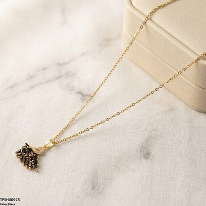 TPSH00925 BHS Duck Stainless Steal Zircon Stone Pendant - TPSH