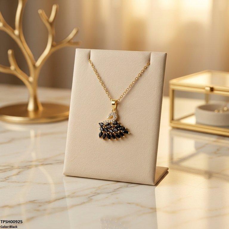 TPSH00925 BHS Duck Stainless Steal Zircon Stone Pendant - TPSH