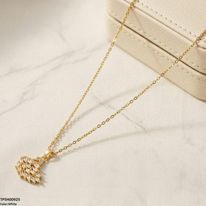 TPSH00925 BHS Duck Stainless Steal Zircon Stone Pendant - TPSH