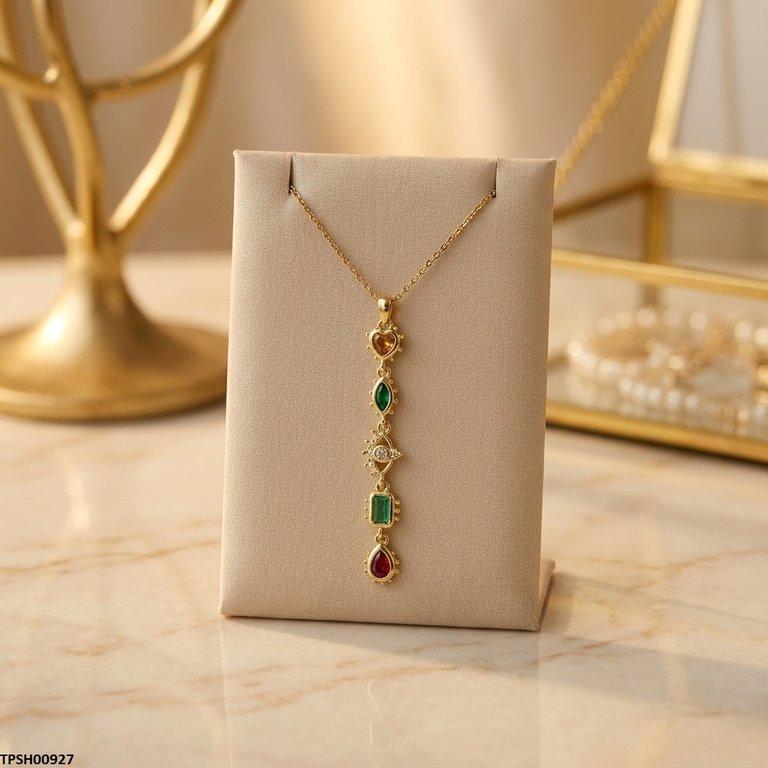 TPSH00927 BHS Multi Design Stainless Steel Zircon Stone Pendant - TPSH