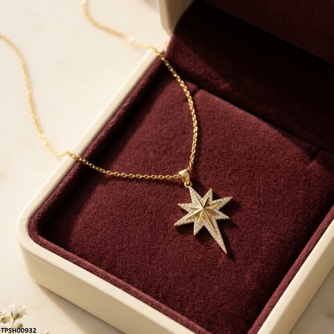 TPSH00932 BHS Star Stainless Steel Zircon Stone Pendant - TPSH