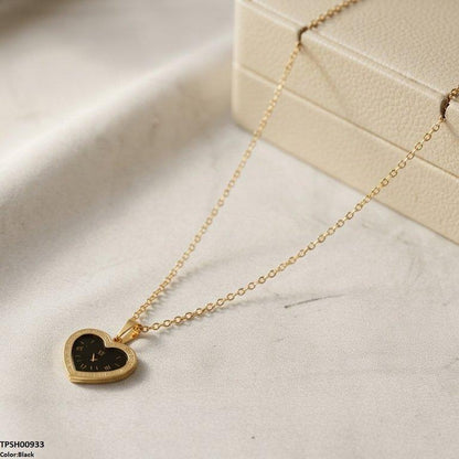 TPSH00933 BHS Heart Watch Design Stainless Steel Pendant - TPSH