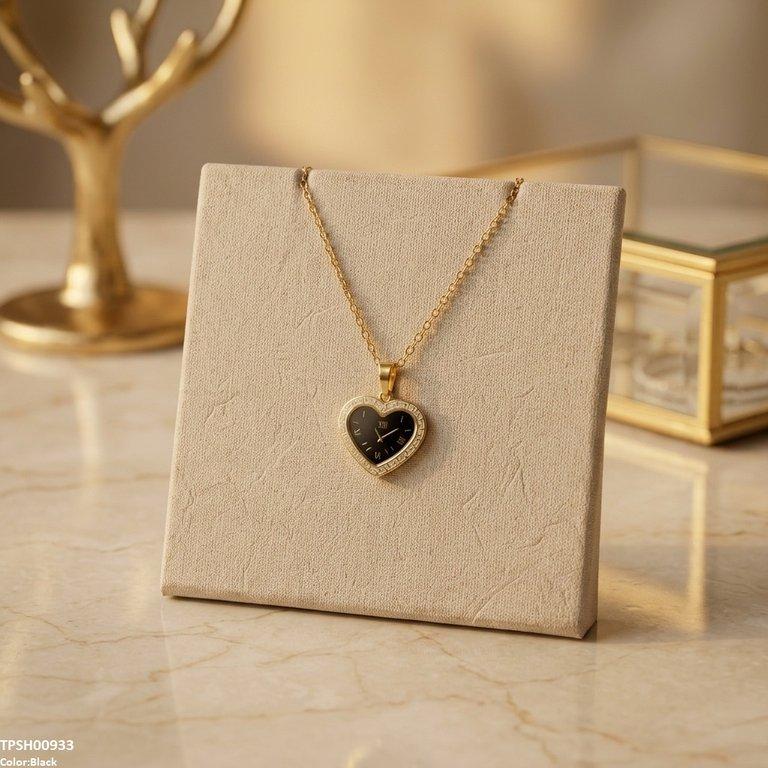 TPSH00933 BHS Heart Watch Design Stainless Steel Pendant - TPSH