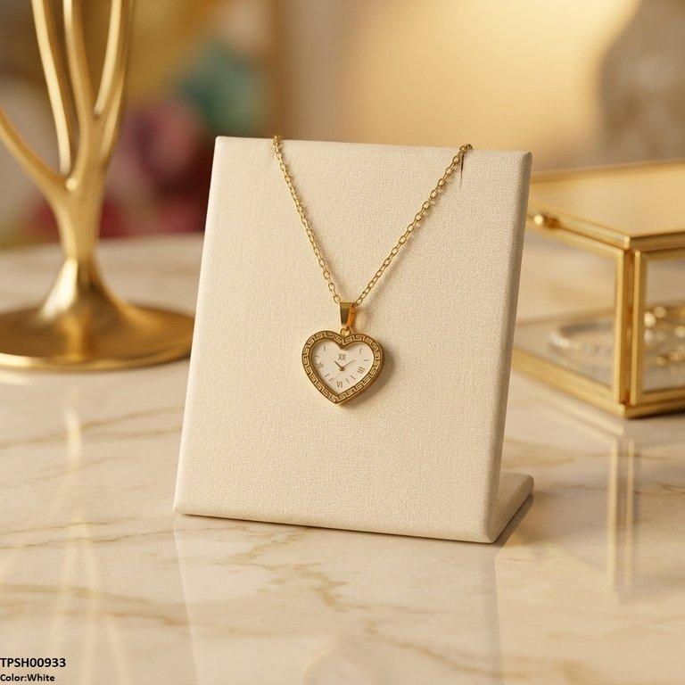 TPSH00933 BHS Heart Watch Design Stainless Steel Pendant - TPSH