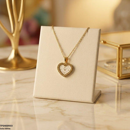 TPSH00933 BHS Heart Watch Design Stainless Steel Pendant - TPSH