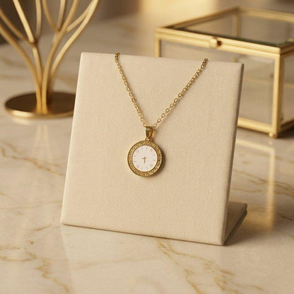 TPSH00935 BHS Round Watch Design Stainless Steel Pendant - TPSH