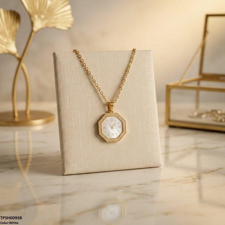 TPSH00938 BHS Octagon Watch Design Stainless Steel Pendant - TPSH