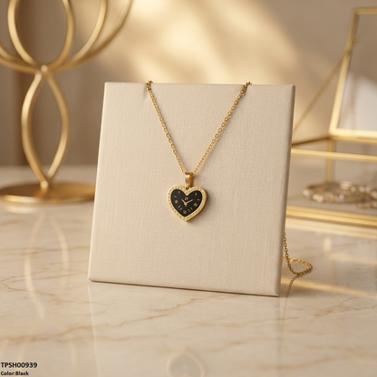 TPSH00939 BHS Heart Watch Design Stainless Steel Pendant - TPSH