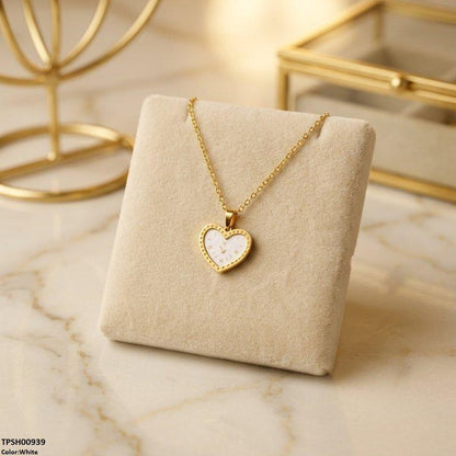 TPSH00939 BHS Heart Watch Design Stainless Steel Pendant - TPSH