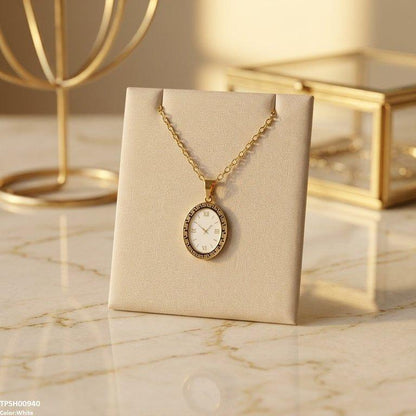 TPSH00940 BHS Oval Watch Design Stainless Steel Pendant - TPSH