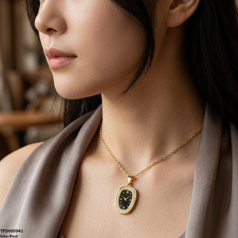 TPSH00941 BHS Oval Watch Design Stainless Steel Pendant - TPSH