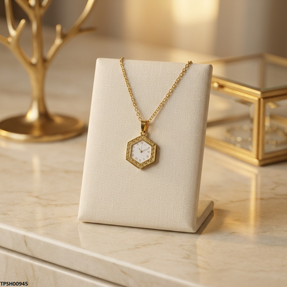 TPSH00945 BHS Octagon Watch Design Stainless Steel Pendant - TPSH