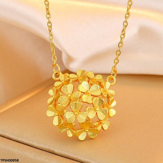 TPSH00958 ZFQ Flower Pendant With Chain - TPSH