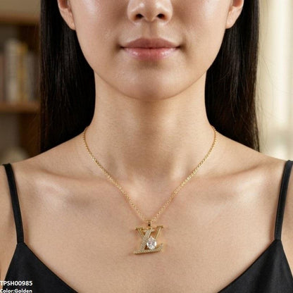 TPSH00985 TNR Stainless Steel Zircon Tear Pendant - TPSH