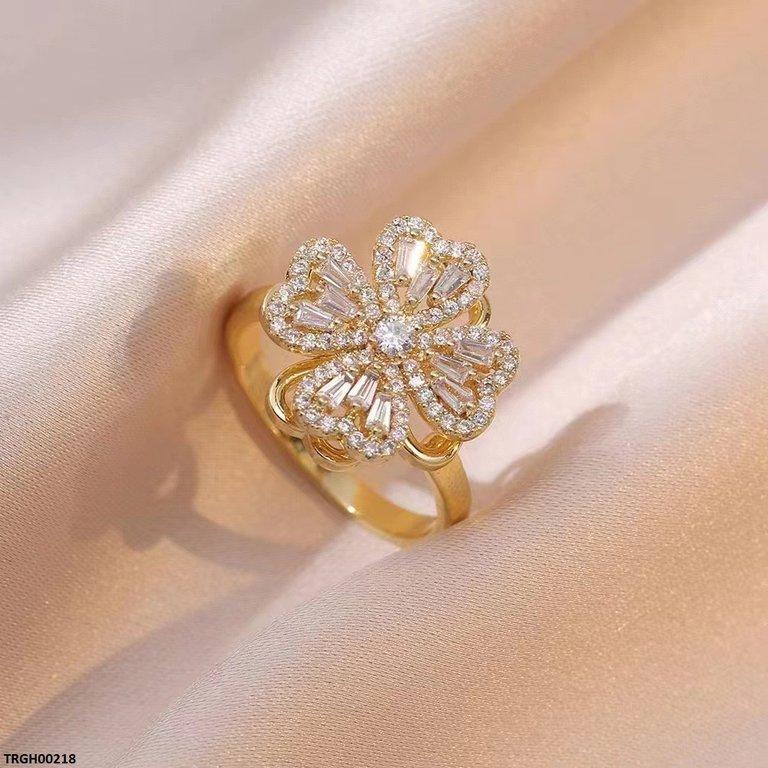 TRGH00218 BYJ Heart Zircon Spiner Ring - TRGH