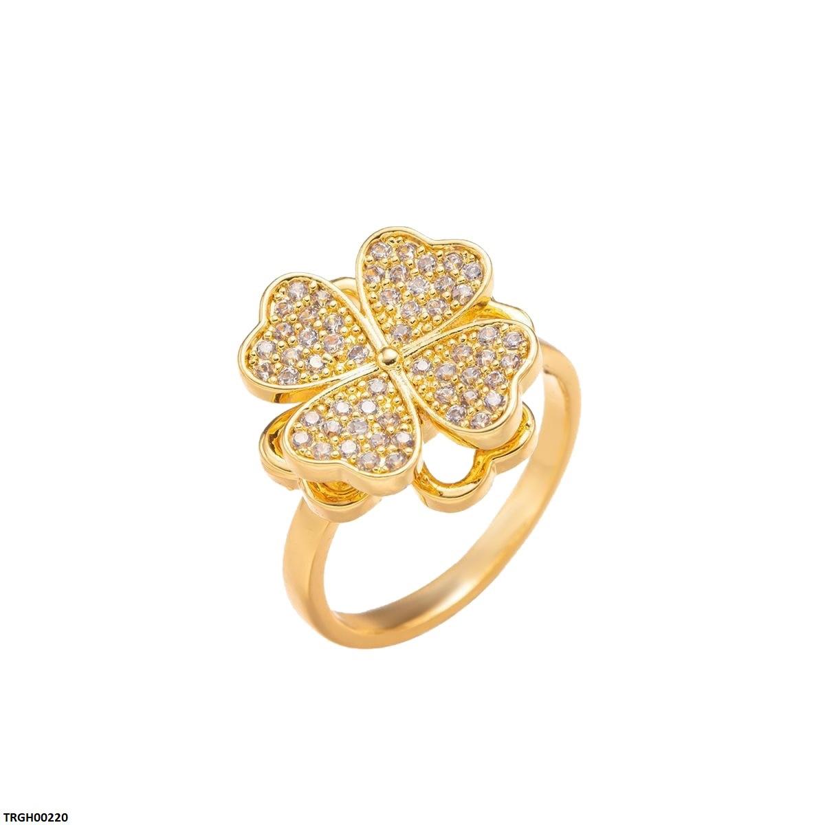 TRGH00220 BYJ Heart Zircon Spiner Ring - TRGH