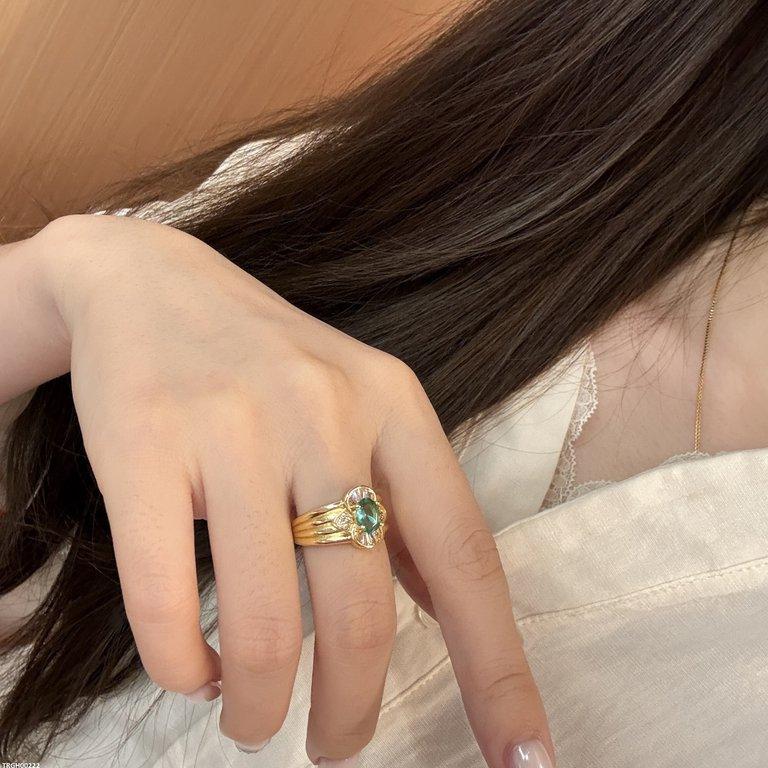 TRGH00222 CJD Oval Zircon Ring Adjustable - TRGH