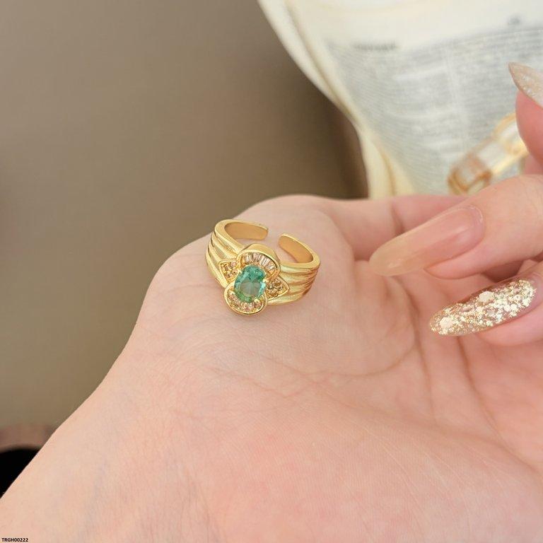 TRGH00222 CJD Oval Zircon Ring Adjustable - TRGH