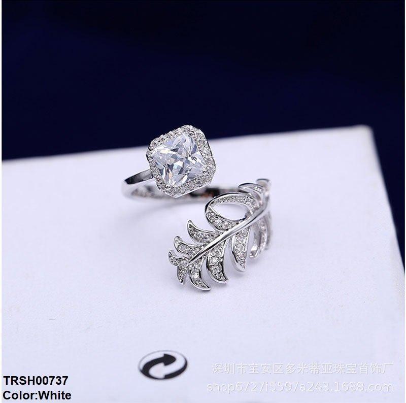 TRSH00737 CJD Leaf & Cushion Ring Adjustable