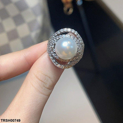 TRSH00749 CJD Pearl Round Ring Adjustable - TRSH