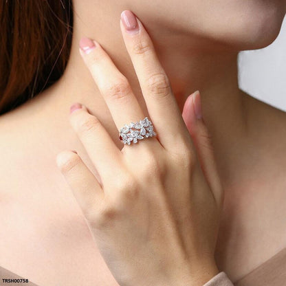 TRSH00758 CSH Marquise Flower Ring - TRSH