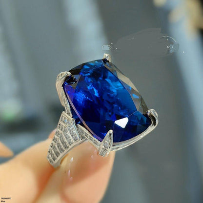 TRSH00777 GWH Imp Zircon Crystal Stone Adjustable Ring - TRSH