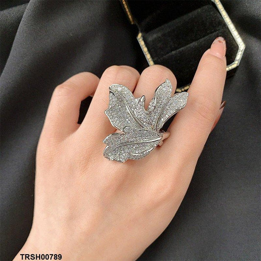 TRSH00789 KYC Imp Leaf Ring Adjustable - TRSH