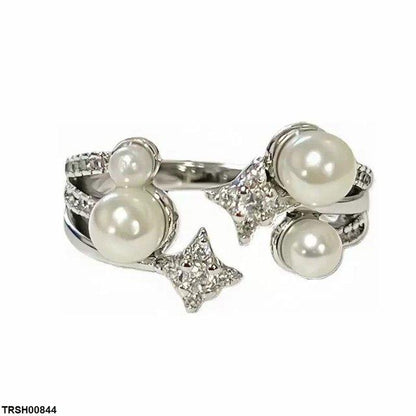 TRSH00844 SJS Pearl Star Ring Adjustable - TRSH