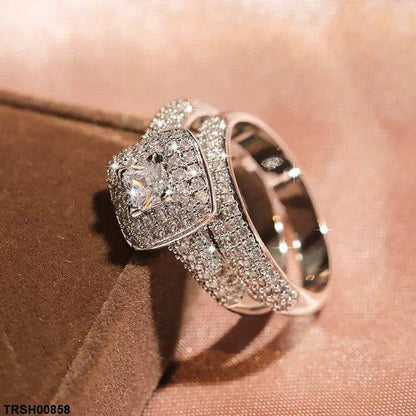 TRSH00858 KYC Square Couple Ring - TRSH