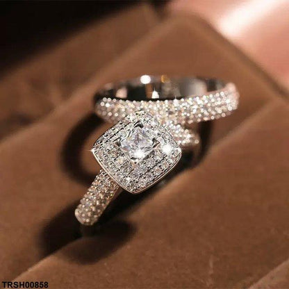 TRSH00858 KYC Square Couple Ring - TRSH