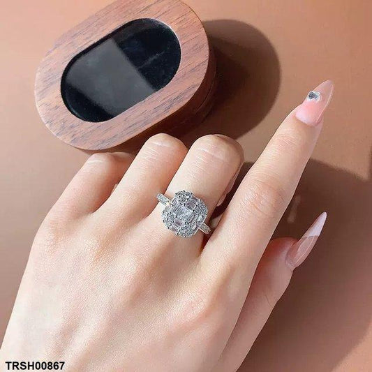 TRSH00867 KYC Square Stone Ring - TRSH