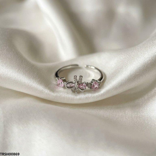 TRSH00869 DNG Bow/Heart Ring Adjustable - TRSH