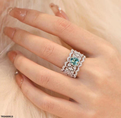 TRSH00913  CJD Imp Zircon Oval Ring  - TRSH