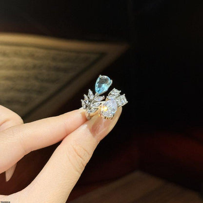 TRSH00918 CJD Double Tear/Leaf  Ring Adjustable - TRSH
