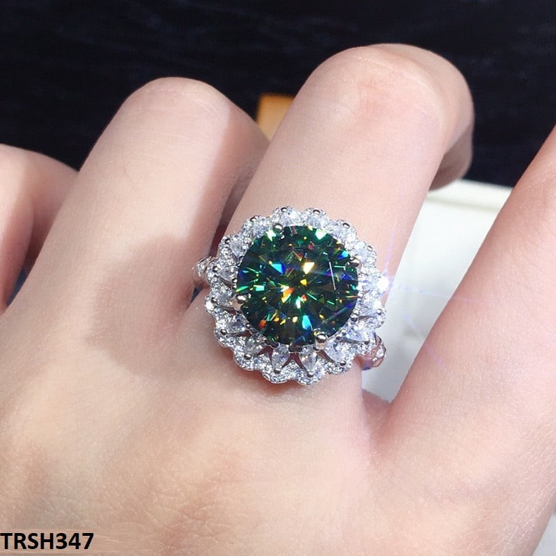 TRSH347 CSH Greenish Oval Ring