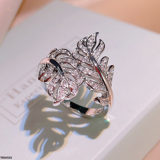 TRSH555 KYC Double Leaf Ring