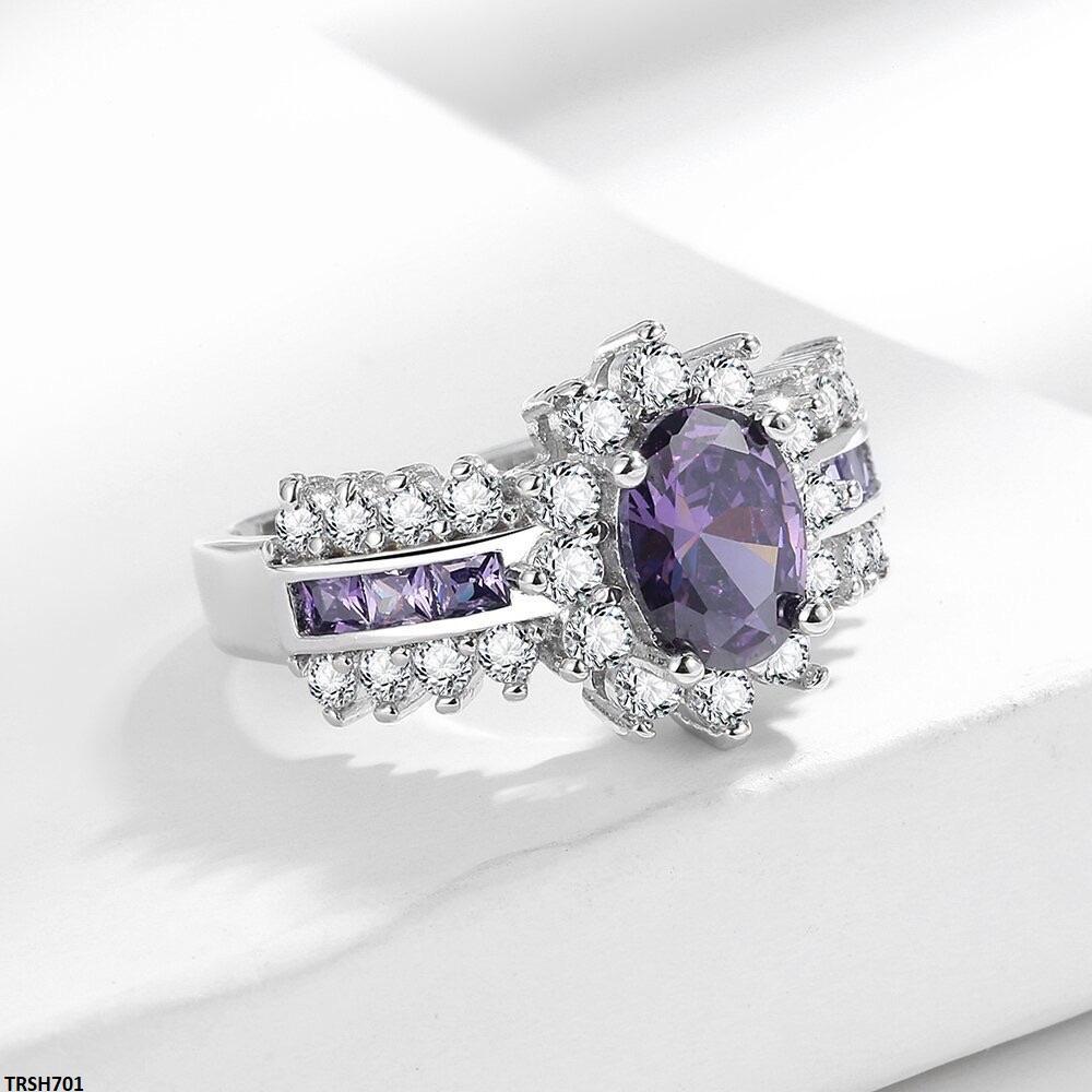 TRSH701 BLX Oval/Flower Ring Adjustable