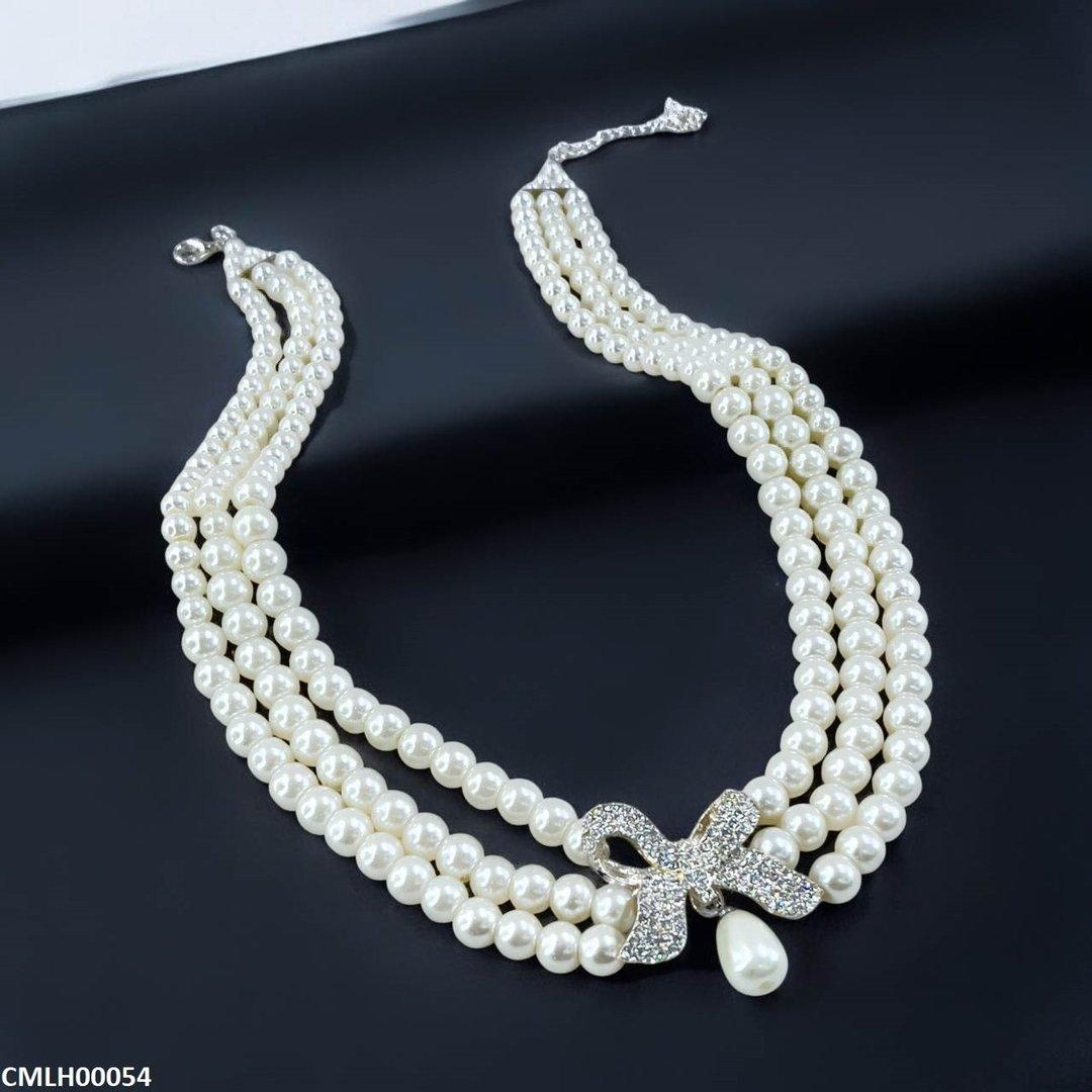 CMLH00054 SDQ Bow Batch Pearl Mala - CMLH