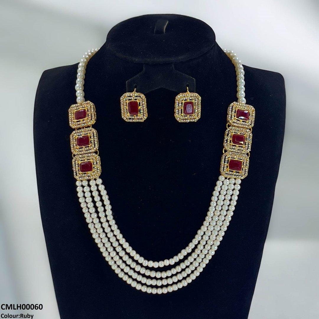 CMLH00060 FRN Rectangle Pearl Mala Set  - CMLH