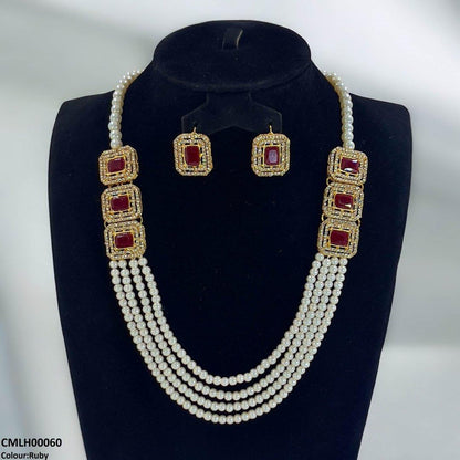 CMLH00060 FRN Rectangle Pearl Mala Set  - CMLH