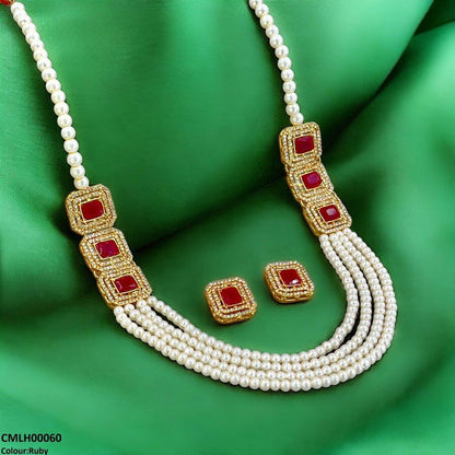 CMLH00060 FRN Rectangle Pearl Mala Set  - CMLH