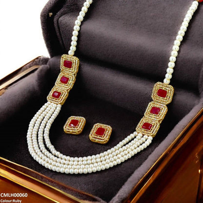 CMLH00060 FRN Rectangle Pearl Mala Set  - CMLH