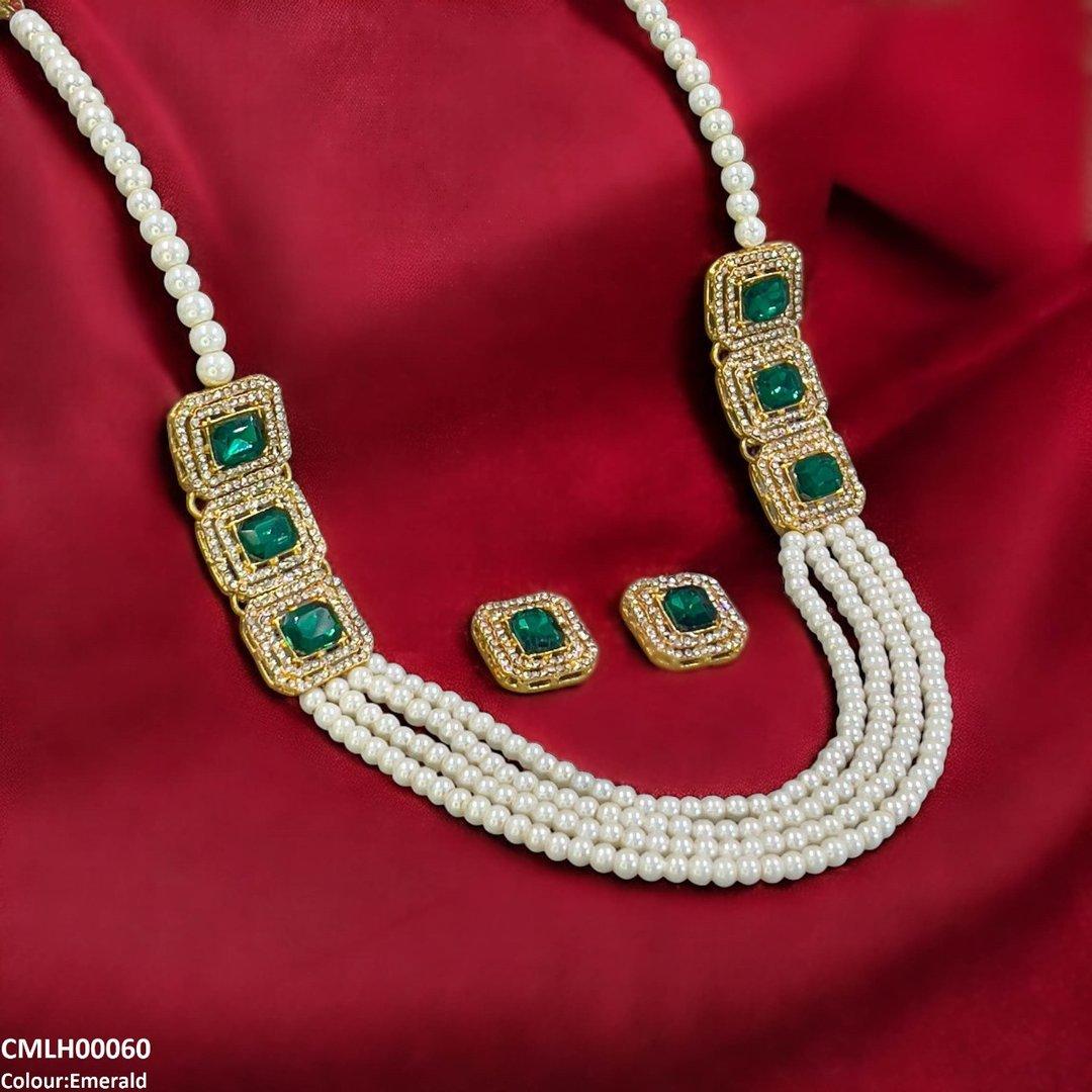 CMLH00060 FRN Rectangle Pearl Mala Set  - CMLH