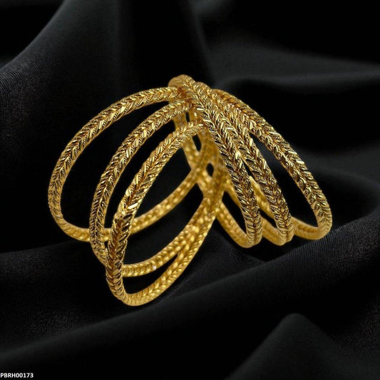 PBRH00173 FRN Double Rope Twist Bangles 6 Pcs Set - PBRH
