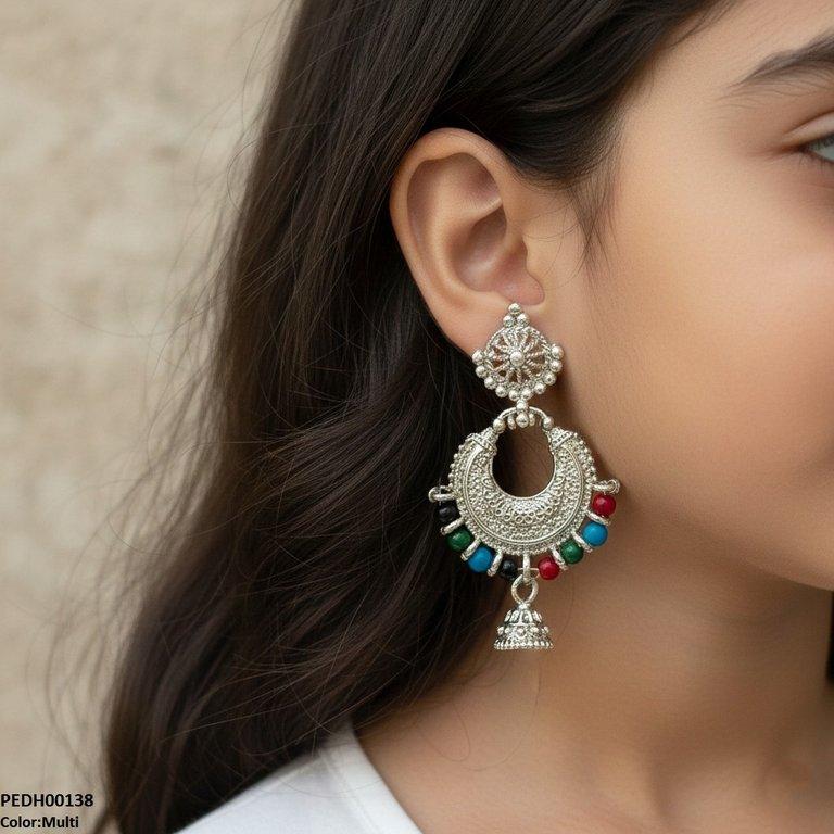 PEDH00138 SDQ Moon Drop  Earrings - PEDH